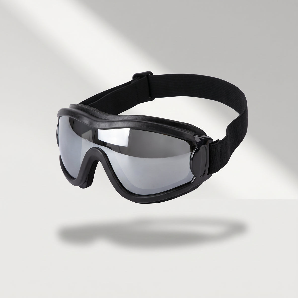 Protective Dog Glasses, studio photo on a light grey background