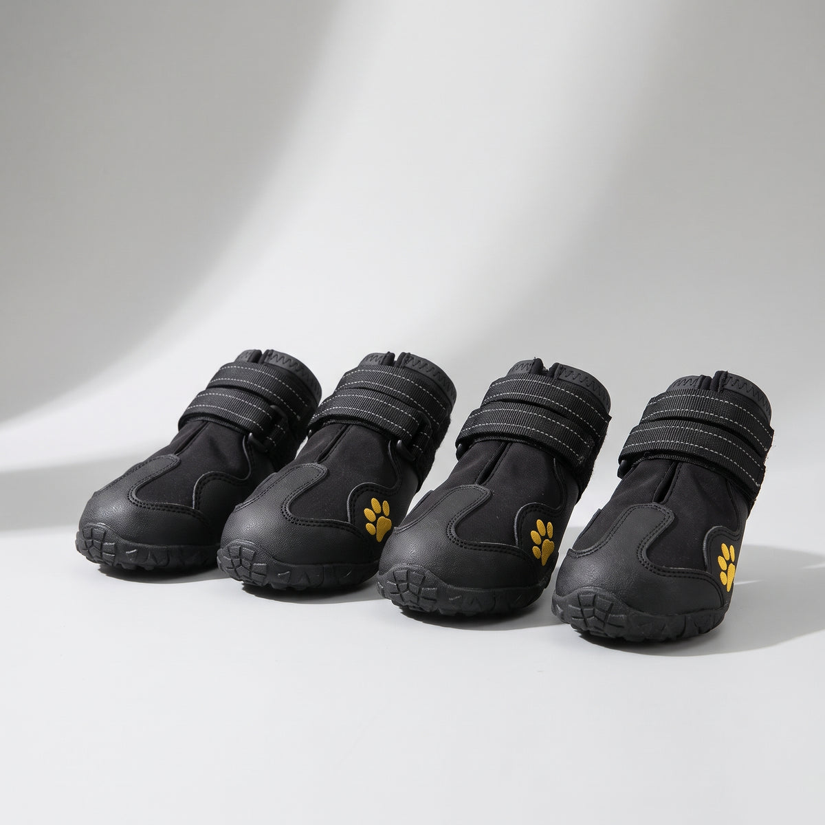 Protective Dog Shoes, studio photo on a light grey background