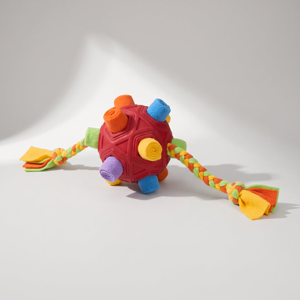 Puzzle Toys For Dogs, studio photo on a light grey background