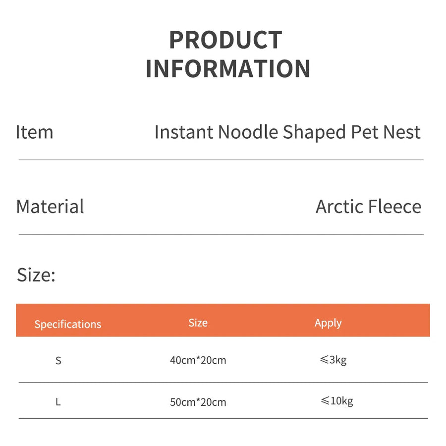 A Unique Design for Your Unique Pet: Inspired by a cup of instant noodles, this bed adds a touch of whimsy to your home decor.
