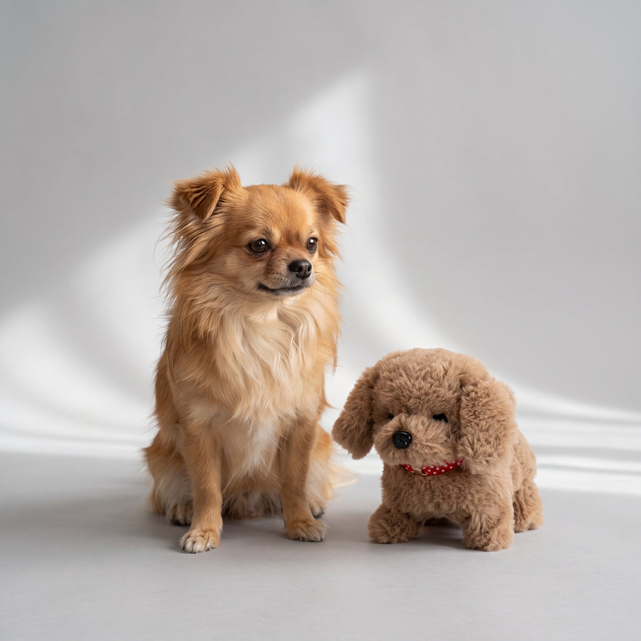 Made of plush materials for a soft and cuddly feel