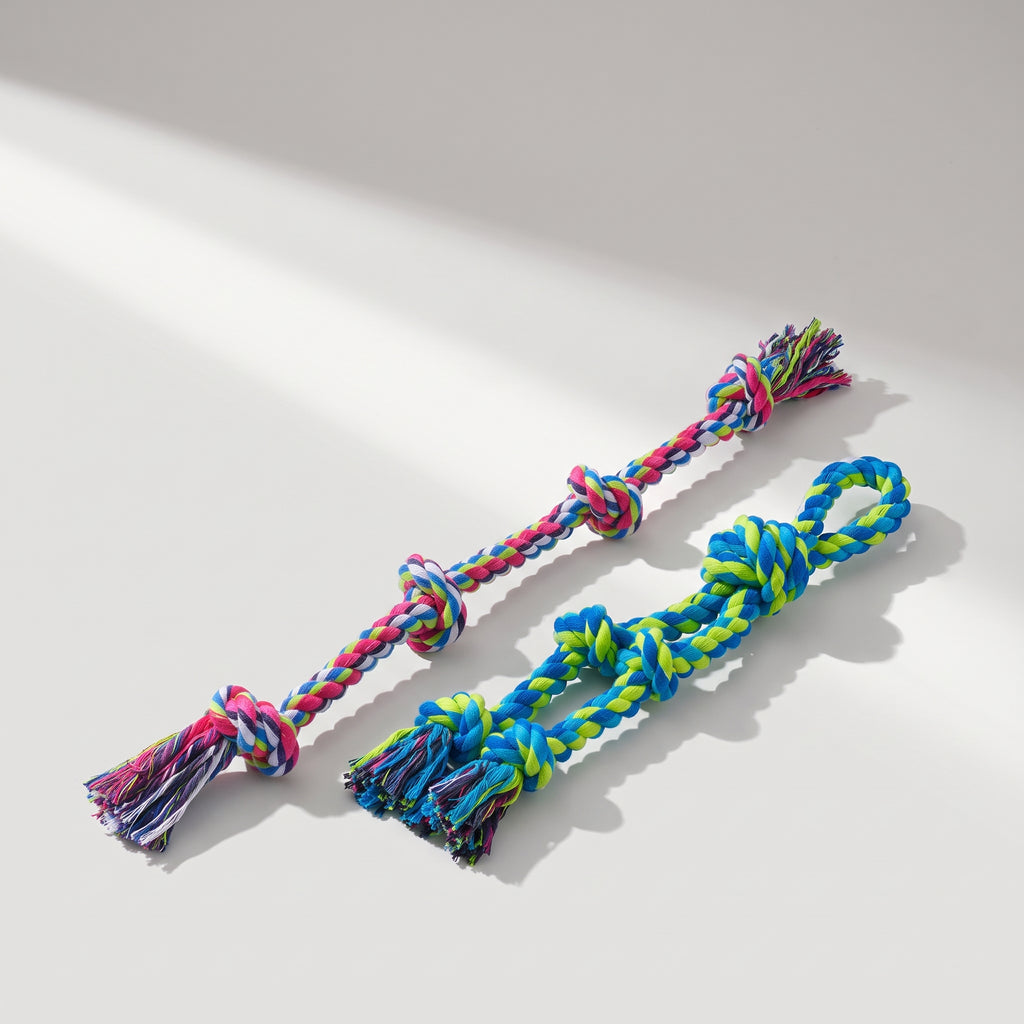 Rope Toys For Large & Medium Dog, studio photo on a light grey background
