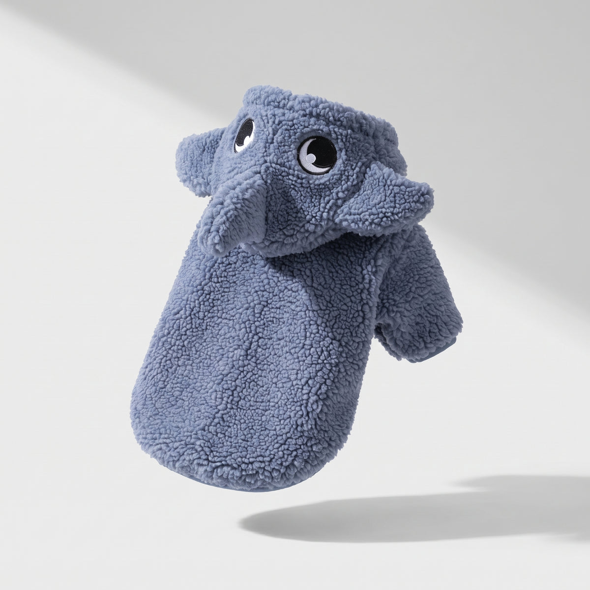 Blue Shark Dog Costume in Polyester, studio photo on a light grey background