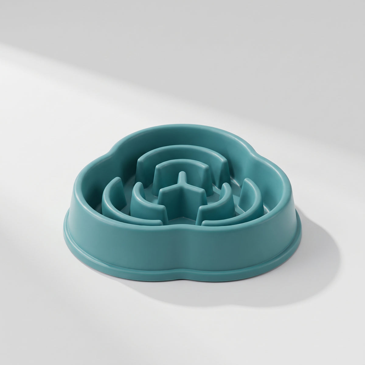 Slow Feed Bowls For Dogs, studio photo on a light grey background