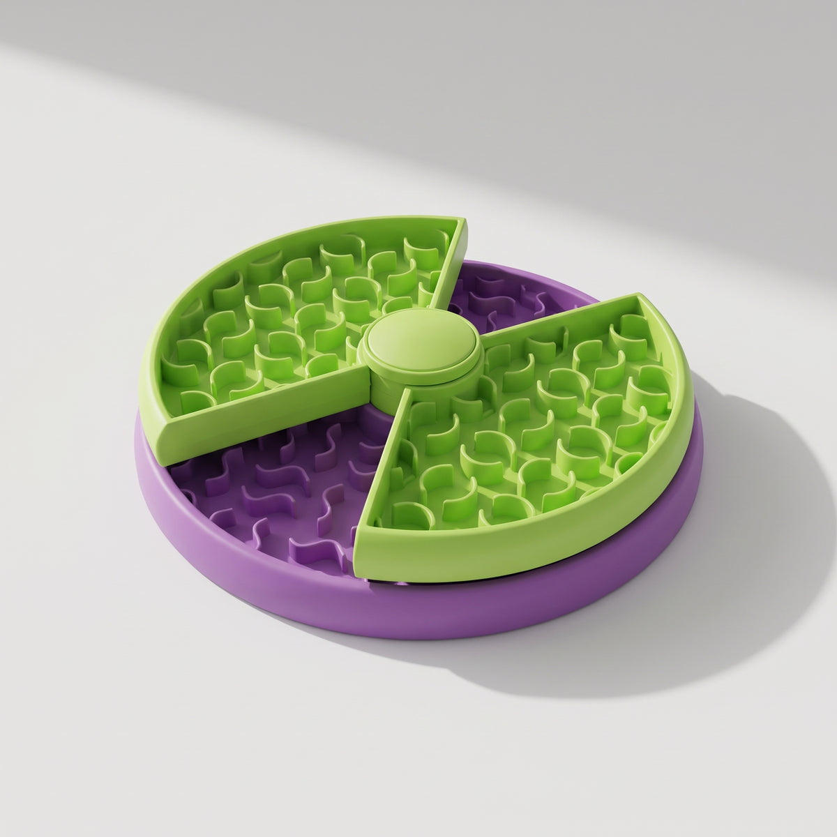 Slow Feeder Bowl For Dogs, studio photo on a light grey background