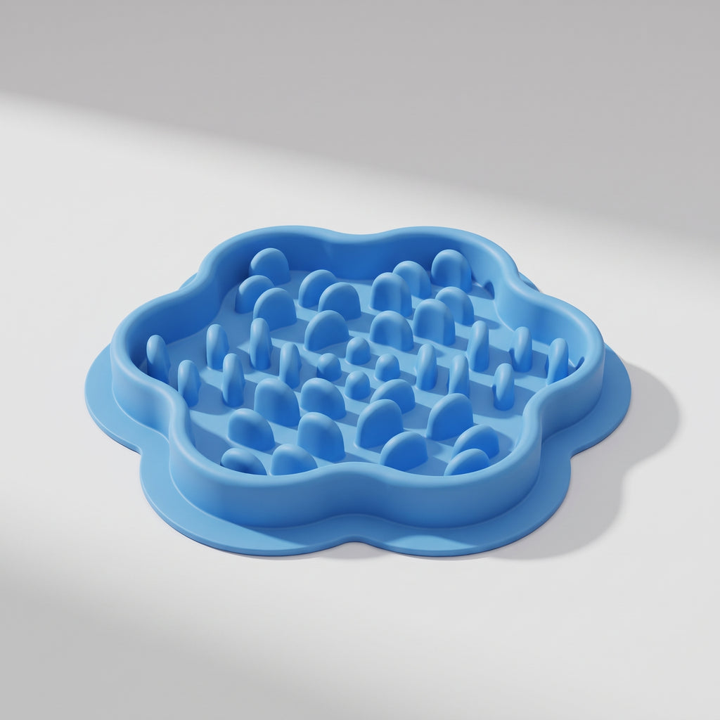 Slow Feeder Bowls For Dogs, studio photo on a light grey background