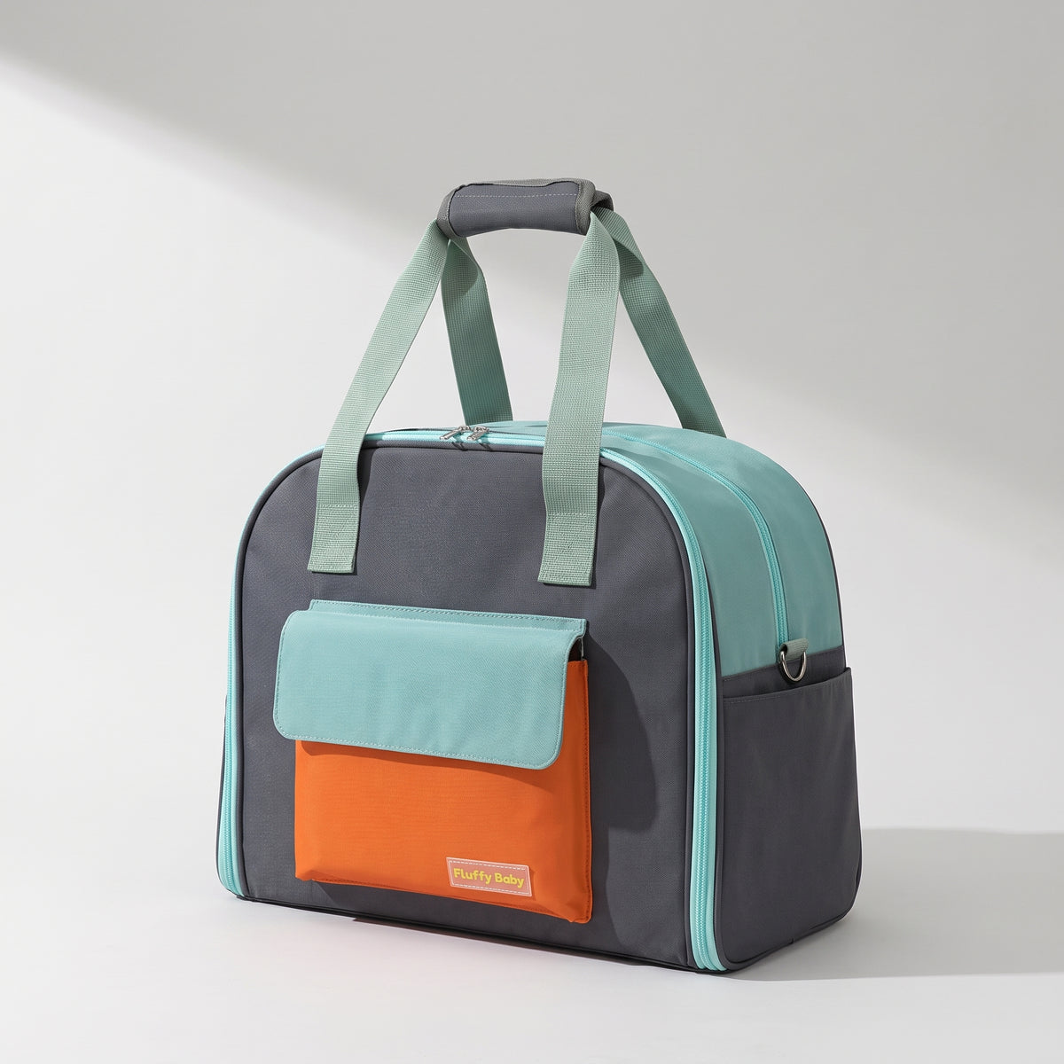 Small Dog Carrier Handbag, studio photo on a light grey background
