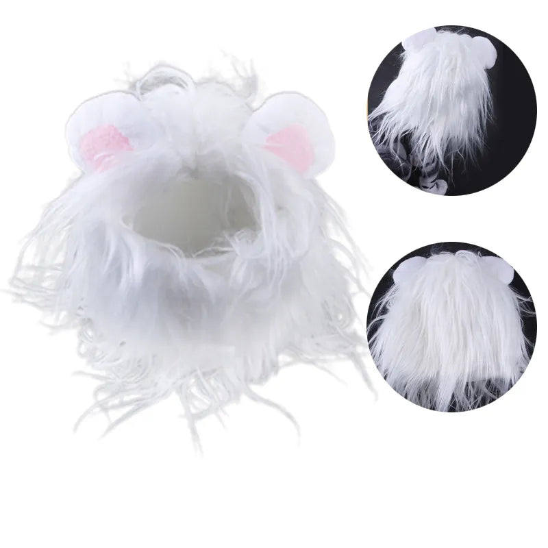 Small Dog Lion Costume in White