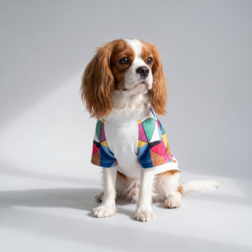 Small Dog T Shirts with a Cavalier King Charles, studio photo