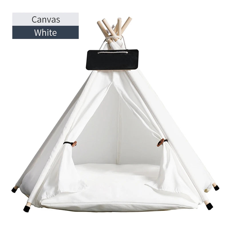 Small Dog Tent Bed in WH canvas