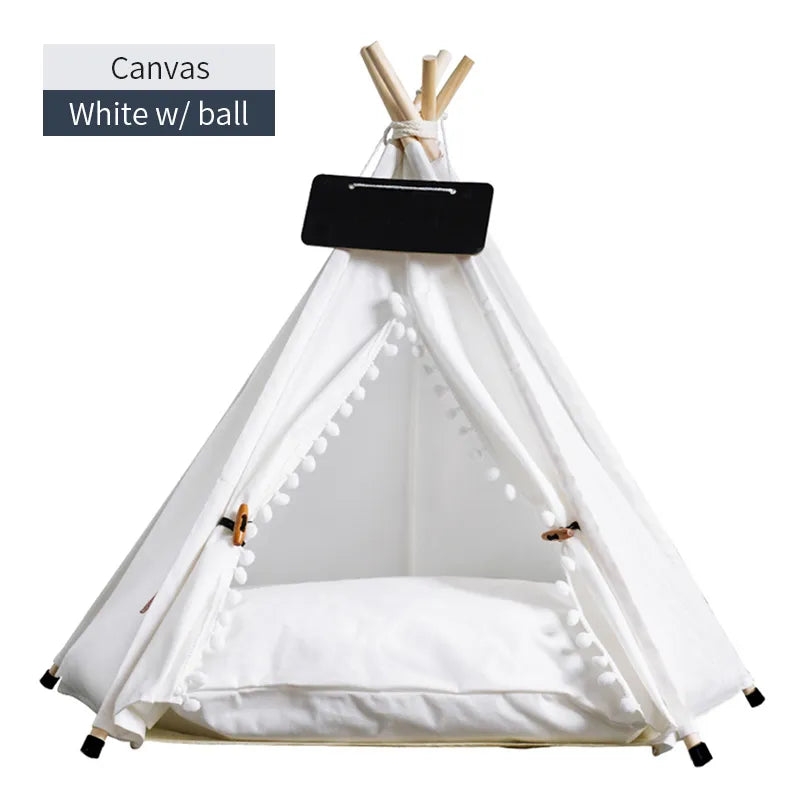 Small Dog Tent Bed in WH with ball