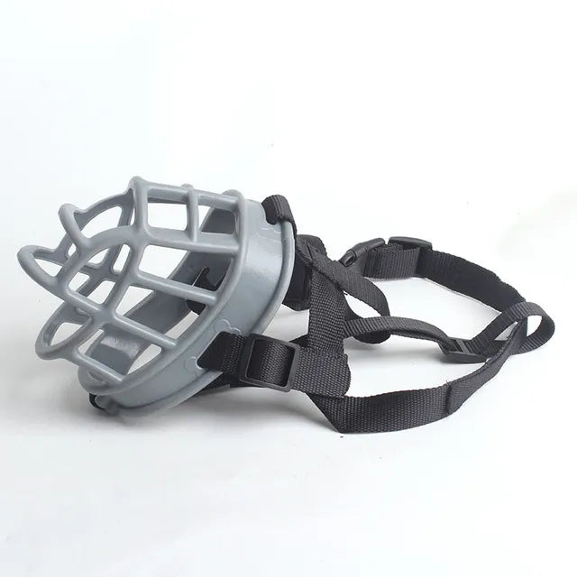 Soft Silicone Dog Muzzle in Grey