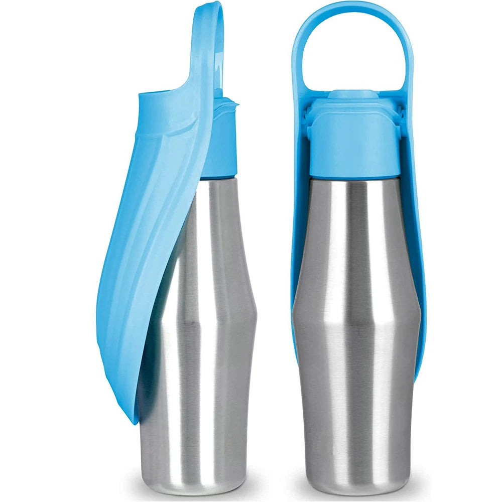Stainless Steel Dog water Bottle in Blue
