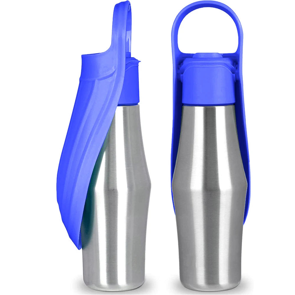 Stainless Steel Dog water Bottle in Dark Blue