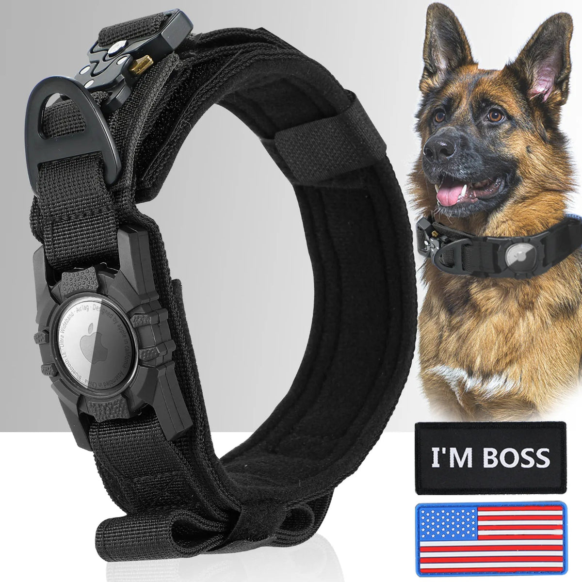 Tactical AirTag Dog Collar