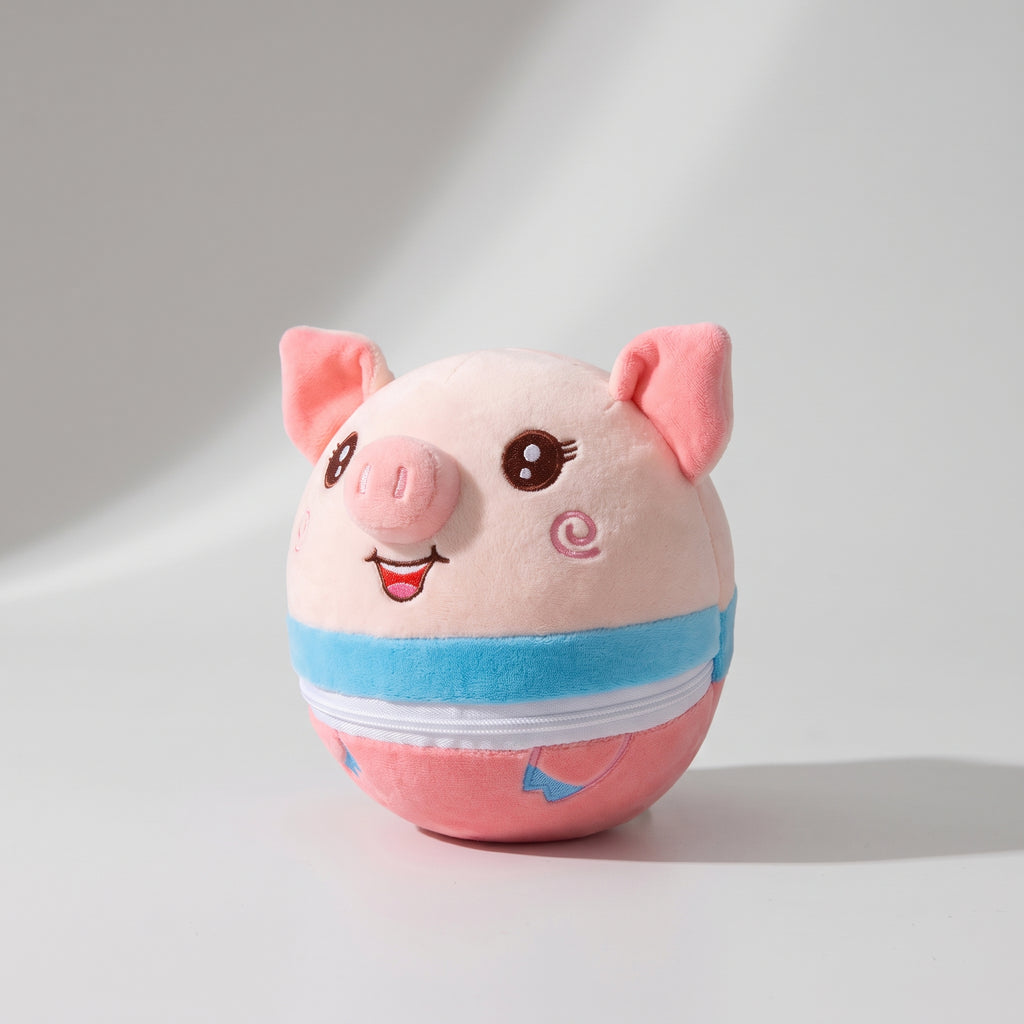 Talking Dog Ball, studio photo on a light grey background