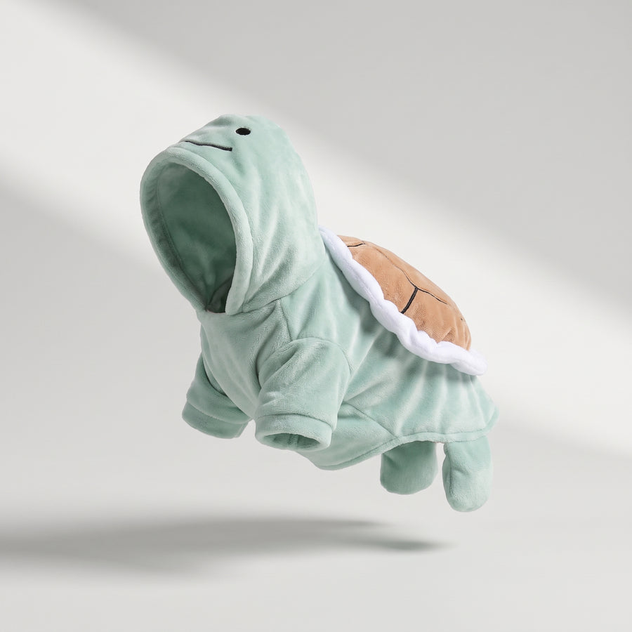 Material: Made of high-quality polyester, the Turtle Clothes Dog hoodie is soft, comfortable, and durable.