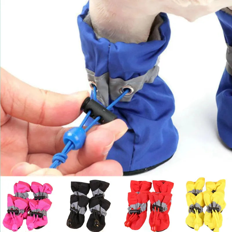 Feature: Foot cover is waterproof, keeping your dog's paws dry in wet conditions.