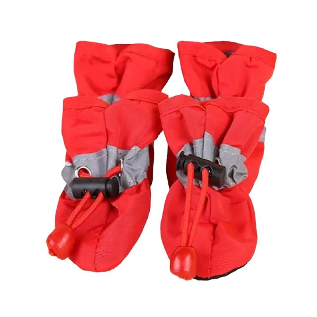 Waterproof Dog Shoes in Red